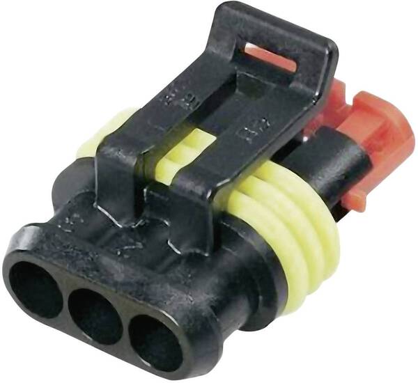 TE Connectivity Buchsengehäuse-Kabel AMP-Superseal 1.5mm Series Polzahl Gesamt 3 Rastermaß: 6 mm 282087-1 1 St.
