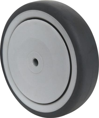 Ersatzrad D.125mm Trgf.100kg Gum.grau Achs-D.8mm Nabenl.36mm PROMAT