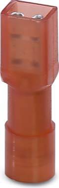 Phoenix Contact 3240536 Flachsteckhülse Steckbreite: 4.8 mm Steckdicke: 0.5 mm 180 ° Vollisoliert Rot 50 St.