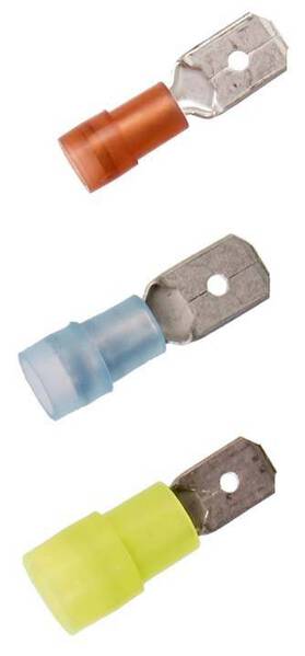 LAPP 63101050 Flachsteckhülse Steckbreite: 6.3 mm Steckdicke: 0.8 mm 180 ° Teilisoliert Rot 100 St.