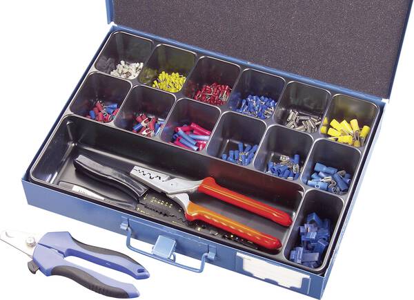 810781 Quetschverbinder-Sortiment 0.705 mm² 10 mm² Weiß, Gelb, Rot, Blau, Metall 1403 St.