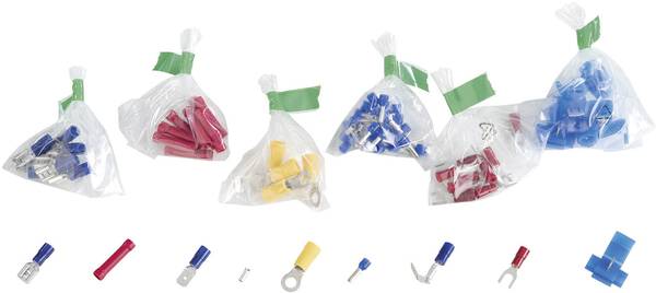 838517 Quetschverbinder-Sortiment 0.705 mm² 10 mm² Weiß, Gelb, Rot, Blau, Metall 700 St.