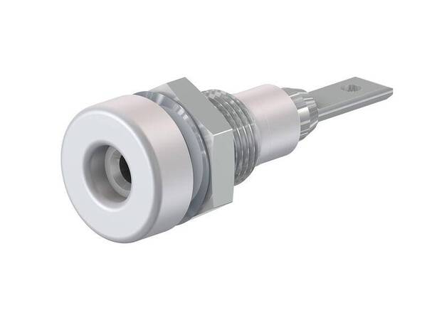 Stäubli LB-I2R Laborbuchse Buchse, Einbau vertikal Stift-Ø: 2 mm Weiß 1 St.