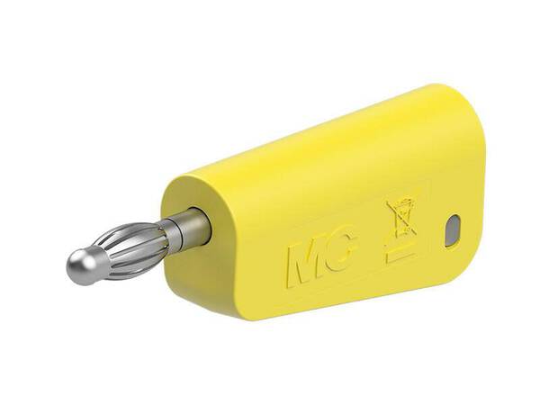 Stäubli LQ-4N-30 Laborstecker Stecker Stift-Ø: 4 mm Gelb 1 St.