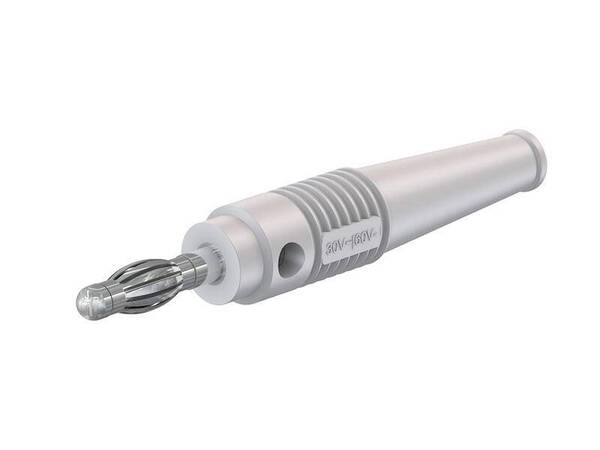 Stäubli L-41Q Lamellenstecker Stecker, gerade Stift-Ø: 4 mm Weiß 1 St.