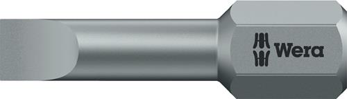 WERA Bit 800/1 TZ f.Schlitzschrauben 4mm L.25mm 1/4 Zoll C6,3 0,5mm zähhart,TZ WERA