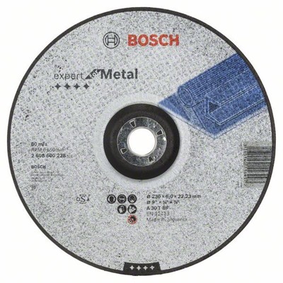 Bosch - Schruppscheibe gekröpft Expert for Metal A 30 T BF, 230mm, 22,23mm, 6mm