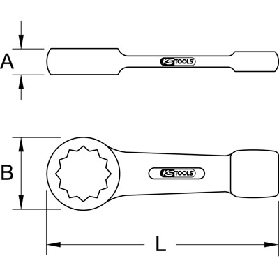 KSTOOLS® - Schlag-Ringschlüssel, 185mm