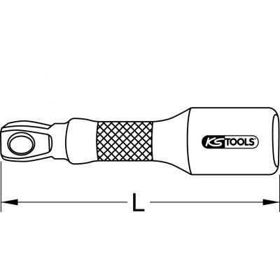 KSTOOLS® - 1/4" CHROMEplus Kipp-Verlängerung, 50mm