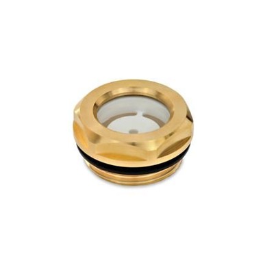 Ganter Norm® - 743.2-11-M16X1,5-A Ölschaugläser, Messing / Floatglas, beständig bis 100 °C