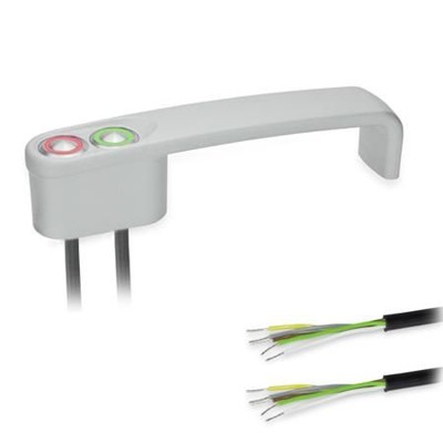 Ganter Norm® - 422-ZD-T2-K-2-SR Bügelgriffe, mit elektrischer Schaltfunktion, mit Kabel