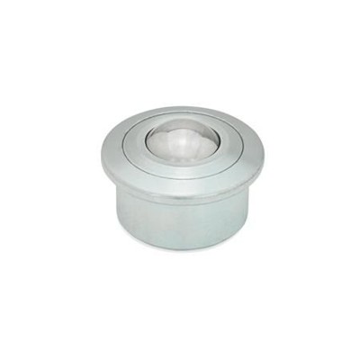 Ganter Norm® - 509.1-60-SNI Kugelrollen, Stahl / Edelstahl