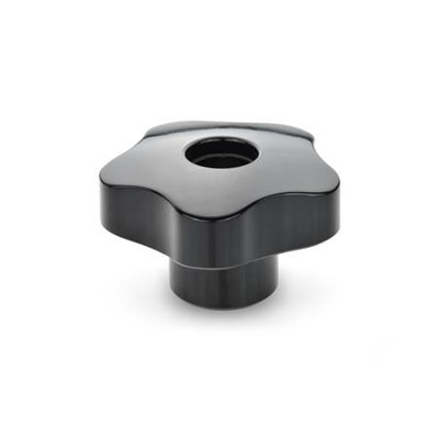 Ganter Norm® - 5337-60-M12-D Sterngriffe, Duroplast, mit Messing-Buchse