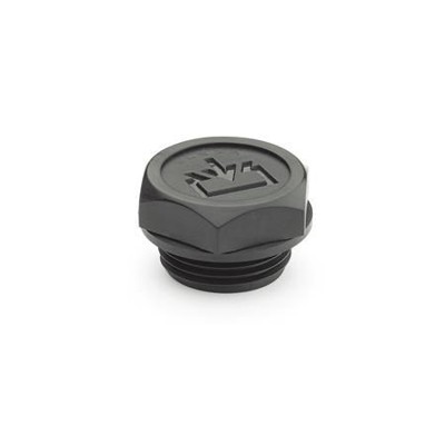 Ganter Norm® - 747-G11/4-B-2 Verschlussschrauben mit Einfüllsymbol, Dichtung aufliegend, Kunststoff