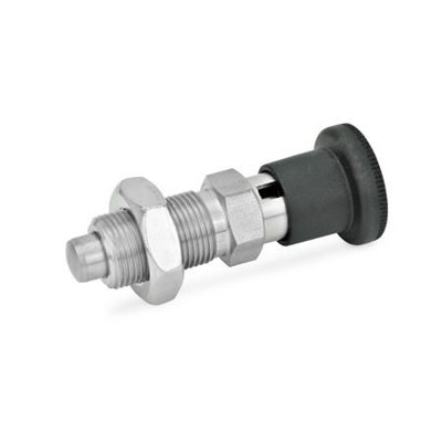 Ganter Norm® - 817-5-5-CK-NI Edelstahl-Rastbolzen / Kunststoff-Knopf