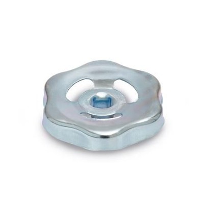 Ganter Norm® - 227.6-ST-50-V6-ZB Stahlblech-Handräder, für Armaturen