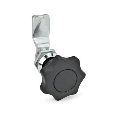 Ganter Norm® - 115-SG-26 Verriegelungen, mit Bedienelementen, Anschlagring verchromt