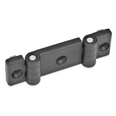 Ganter Norm® - 159.1-89-35-SW Doppel-Scharniere für Profilsysteme, Kunststoff