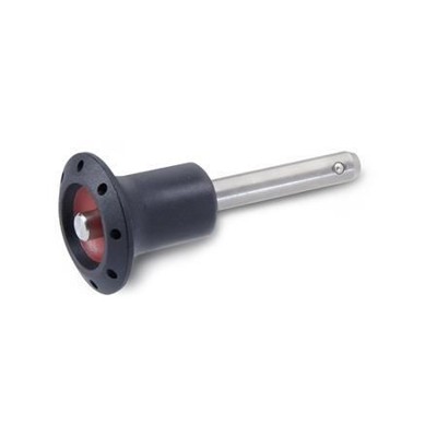 Ganter Norm® - 113.5-10-15 Edelstahl-Kugelsperrbolzen, mit Kunststoff-Knopf, Bolzen Werkstoff 1.4305