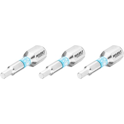 HAZET - Bit 2204N-2.5/3, Sechskant 6,3 (1/4"), Innen Sechskant Profil, 2.5mm, 3 Stück