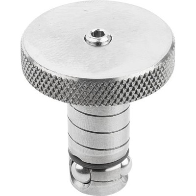 KIPP - POSITIONIERZYLINDER BALL LOCK EDELSTAHL, D=25, L=49