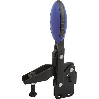 KIPP - SCHNELLSPANNER VERTIKAL STANDARD, FUß SENKRECHT F1=2500, VERSTELLB. ANDRUCKSPINDEL M10X55, STAHL