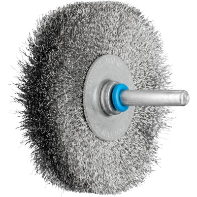 PFERD - Rundbürste ungezopft RBU Ø70x15 mm Schaft-Ø6 mm Edelstahl-Draht-Ø0,15