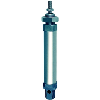 RIEGLER® - Rundzylinder ISO 6432, doppeltwirkend, Magnet, Kolben-Ø20, o.D., Hub 100, G 1/8"