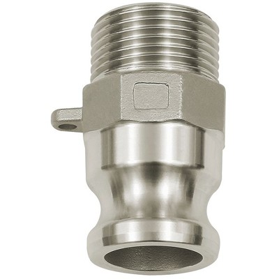RIEGLER® - Kamlok-Schnellkupplungsstecker mit AG, Typ F, Edelstahl 1.4401, R 1.1/2"