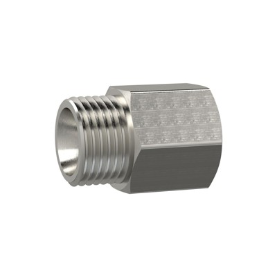 RIEGLER® - Reduziernippel, lang, M5 A, M5 I, SW 10, Edelstahl 1.4571