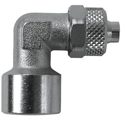 RIEGLER® - <p>Winkelaufschraubverschraubung »value line« G 1/4, MS v., Schl.8/6</p>