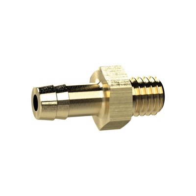 RIEGLER® - Einschraubschlauchtülle, M5, für Schlauch LW 4mm, SW 7, Messing