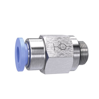 RIEGLER® - Gerade Steckverschraubung »Blaue Serie« selbstabsperrend, G 1/4" A