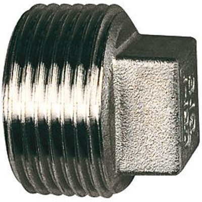 RIEGLER® - Verschlussstopfen, Vierkant, G 2", SW 32, Edelstahl 1.4408