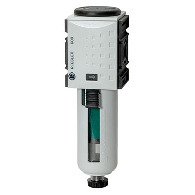 RIEGLER® - Mikrofilter »FUTURA«, PC-Behälter, Schutzkorb, BG 1, G 3/8", HA