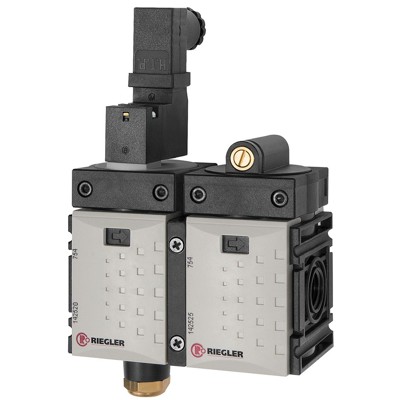RIEGLER® - Befülleinheit »FUTURA-mini«, elektrisch betätigt, 24 V DC, BG 0, G 1/4"