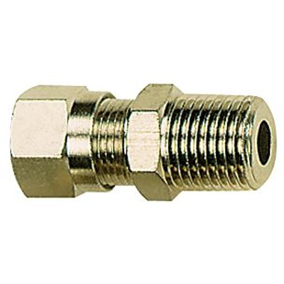 RIEGLER® - Gerade Einschraubverschraubung R 1/2" A, Rohr-Außen-Ø18, Messing vernickelt