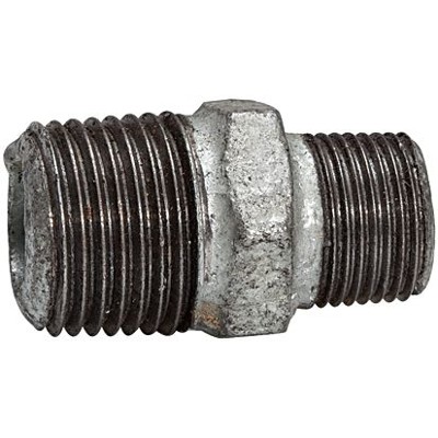 RIEGLER® - Doppelgewindenippel 245 A/A, R 3", R 2.1/2", Temperguss schwarz