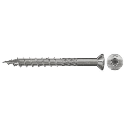 fischer - Terrassenschraube, Senkkopf, Edelstahl A2, TX 5,0x60