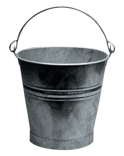 Nordwest Eimer 9,5l Stahlblech,verz.silber D.280mm H.280mm