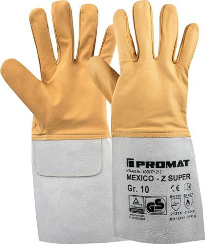 PROMAT Schweißerhandschuhe Mexico Z Super Gr.11 gelb/grau EN 388/407/12477 10PA
