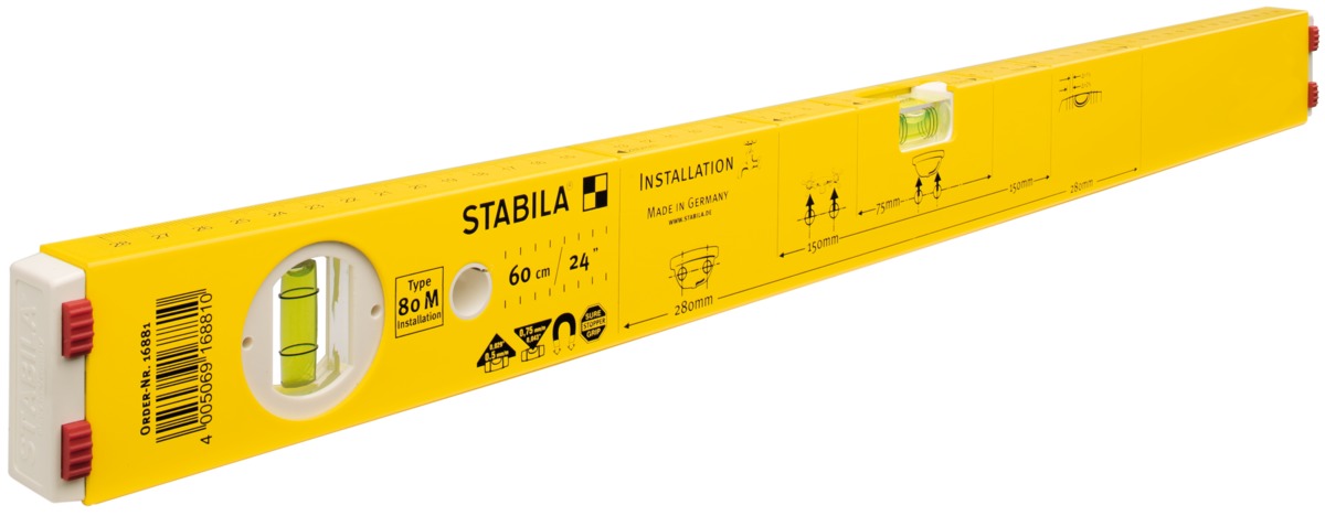 STABILA Wasserwaage Type 80 M Installation, 60 cm