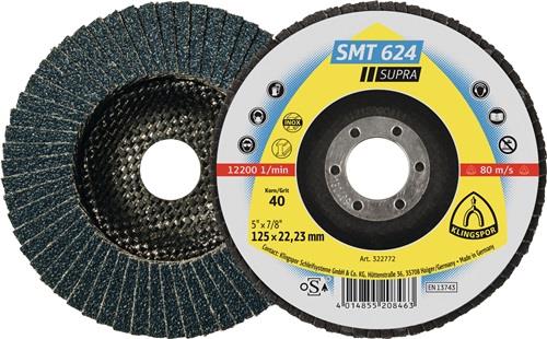 KLINGSPOR Fächerscheibe SMT 624 Supra D.115mm K.60 12Grad kon.INOX ZK
